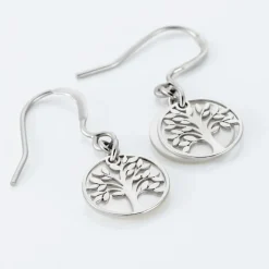 Boucles D'oreilles Pendantes Argent Blanc Sofee Nacress
