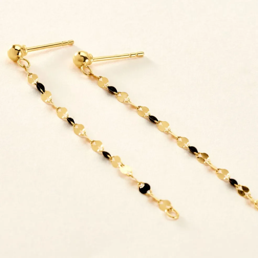 Boucles D'oreilles Pendantes Asteria Or Jaune