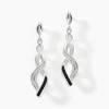 Boucles D'oreilles Pendantes Claudia Argent Blanc Oxyde De Zirconium