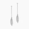Boucles D'oreilles Pendantes Euriell Argent Blanc
