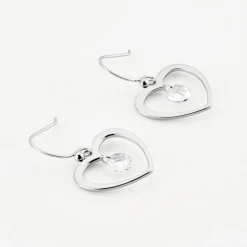 Boucles D'oreilles Pendantes Argent Blanc Armo Oxydes De Zirconium
