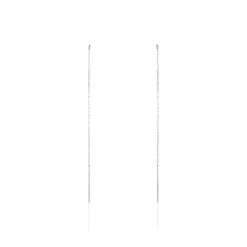 Boucles D'oreilles Pendantes Java Argent Blanc
