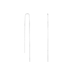 Boucles D'oreilles Pendantes Java Argent Blanc