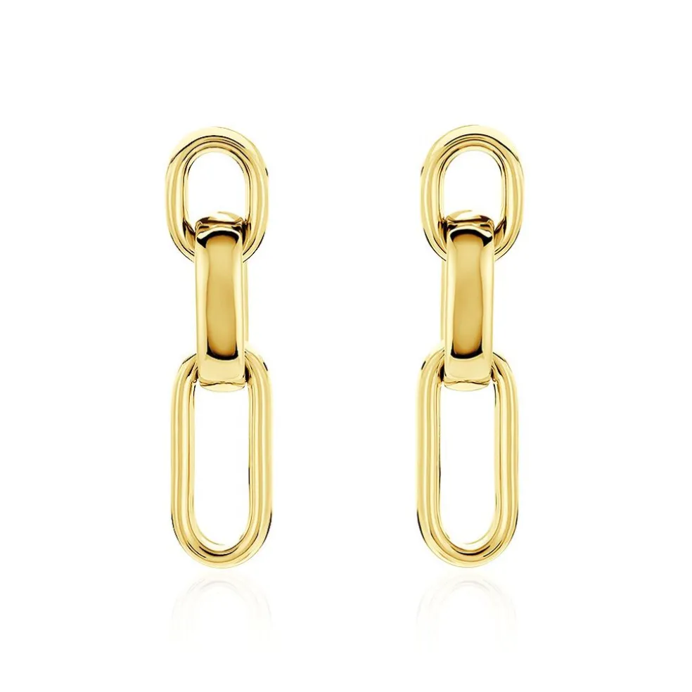 Boucles D'oreilles Pendantes Jari Or Jaune