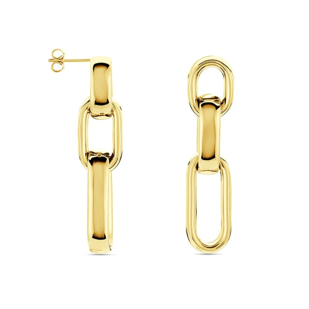 Boucles D'oreilles Pendantes Jari Or Jaune