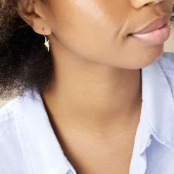 Boucles D'oreilles Pendantes Fee Or Jaune