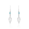 Boucles D'oreilles Pendantes Angelika Argent Blanc Pierre De Synthese