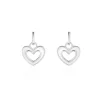 Boucles D'oreilles Pendantes Clarity Argent Blanc Nacre