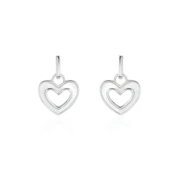 Boucles D'oreilles Pendantes Clarity Argent Blanc Nacre