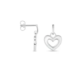 Boucles D'oreilles Pendantes Clarity Argent Blanc Nacre