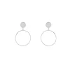 Boucles D'oreilles Pendantes Misao Argent Blanc
