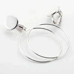 Boucles D'oreilles Pendantes Misao Argent Blanc