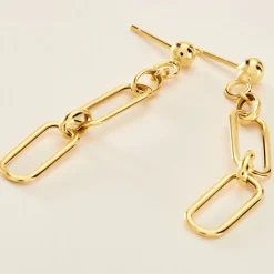 Boucles D'oreilles Pendantes Escape Or Jaune