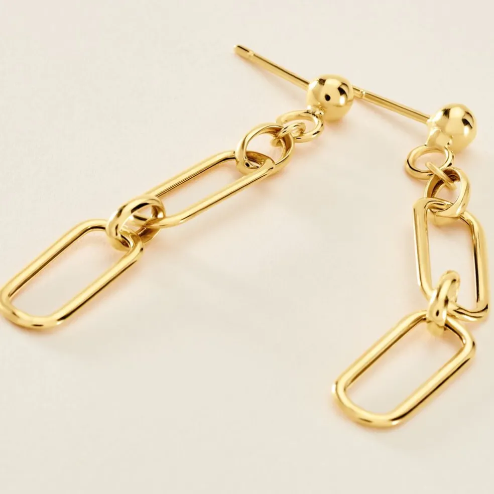 Boucles D'oreilles Pendantes Escape Or Jaune