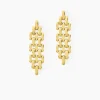 Boucles D'oreilles Pendantes Lady Code Acier Jaune