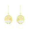 Boucles D'oreilles Pendantes Noamie Or Jaune Nacre