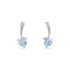 Boucles D'oreilles Pendantes Bertine Or Blanc Topaze