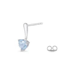 Boucles D'oreilles Pendantes Bertine Or Blanc Topaze