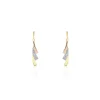 Boucles D'oreilles Pendantes Ainhoa Or Tricolore Diamant