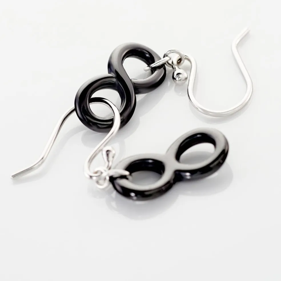 Boucles D'oreilles Pendantes Alicia Argent Blanc Céramique