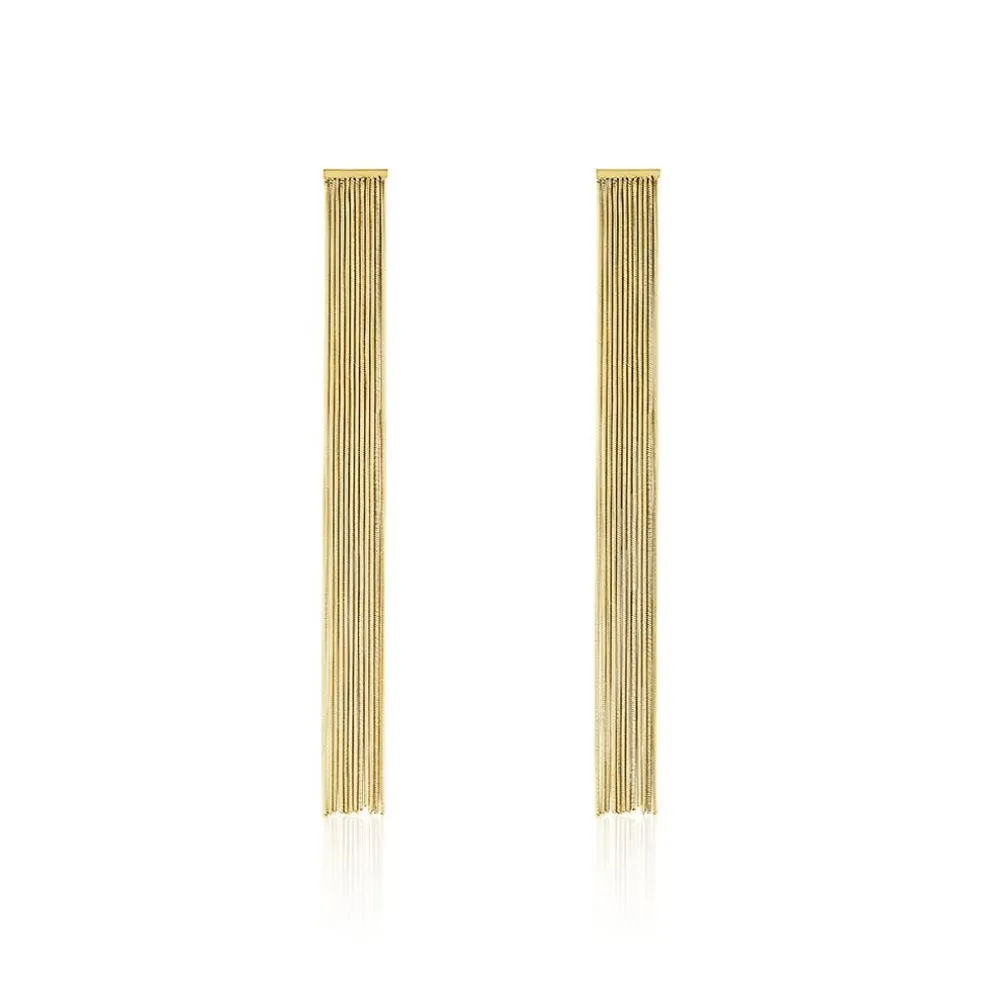 Boucles D'oreilles Pendantes Josephine Acier Doré