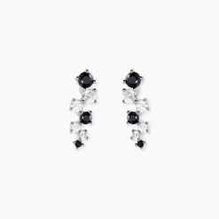 Boucles D'oreilles Pendantes Gaya Argent Blanc Oxyde De Zirconium