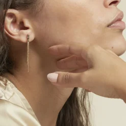 Boucles D'oreilles Pendantes Armoise Or Jaune