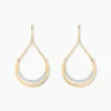 Boucles D'oreilles Pendantes Nuada Or Bicolore