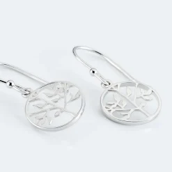 Boucles D'oreilles Pendantes Mely Argent Blanc