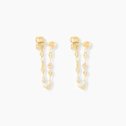 Boucles D'oreilles Pendantes Asteria Or Jaune