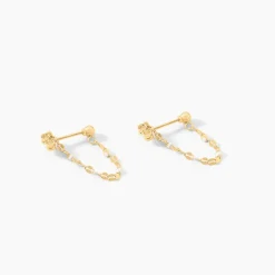 Boucles D'oreilles Pendantes Asteria Or Jaune