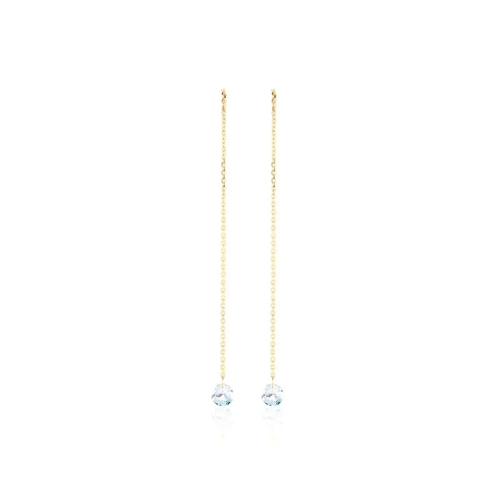 Boucles D'oreilles Pendantes Les Audacieuses Or Jaune Topaze