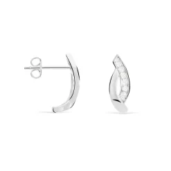 Boucles D'oreilles Pendantes Ange-line Argent Blanc Oxyde De Zirconium