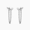 Boucles D'oreilles Pendantes Te Amo Argent Blanc