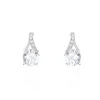 Boucles D'oreilles Pendantes Idylla Argent Blanc Oxyde De Zirconium