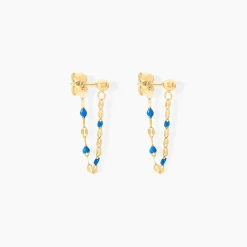 Boucles D'oreilles Pendantes Or Jaune Asteria
