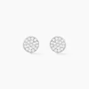 Boucles D'oreilles Puces Argent Blanc Victorin Oxydes De Zirconium