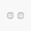 Boucles D'oreilles Puces Adrienne Or Blanc Oxyde De Zirconium