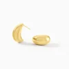 Boucles D'oreilles Puces Adoree Acier Jaune