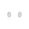 Boucles D'oreilles Puces Argent Blanc Caprina Oxydes De Zirconium