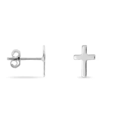 Boucles D'oreilles Puces Ashana Argent Blanc