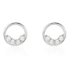 Boucles D'oreilles Puces Argent Blanc Vivence Oxydes De Zirconium