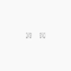Boucles D'Oreilles Puces Aphrodite Or Blanc Diamant