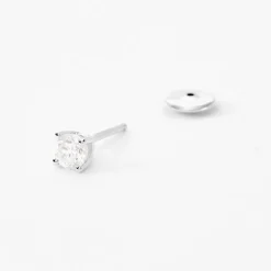 Boucles D'oreilles Puces Aphrodite Or Blanc Diamant