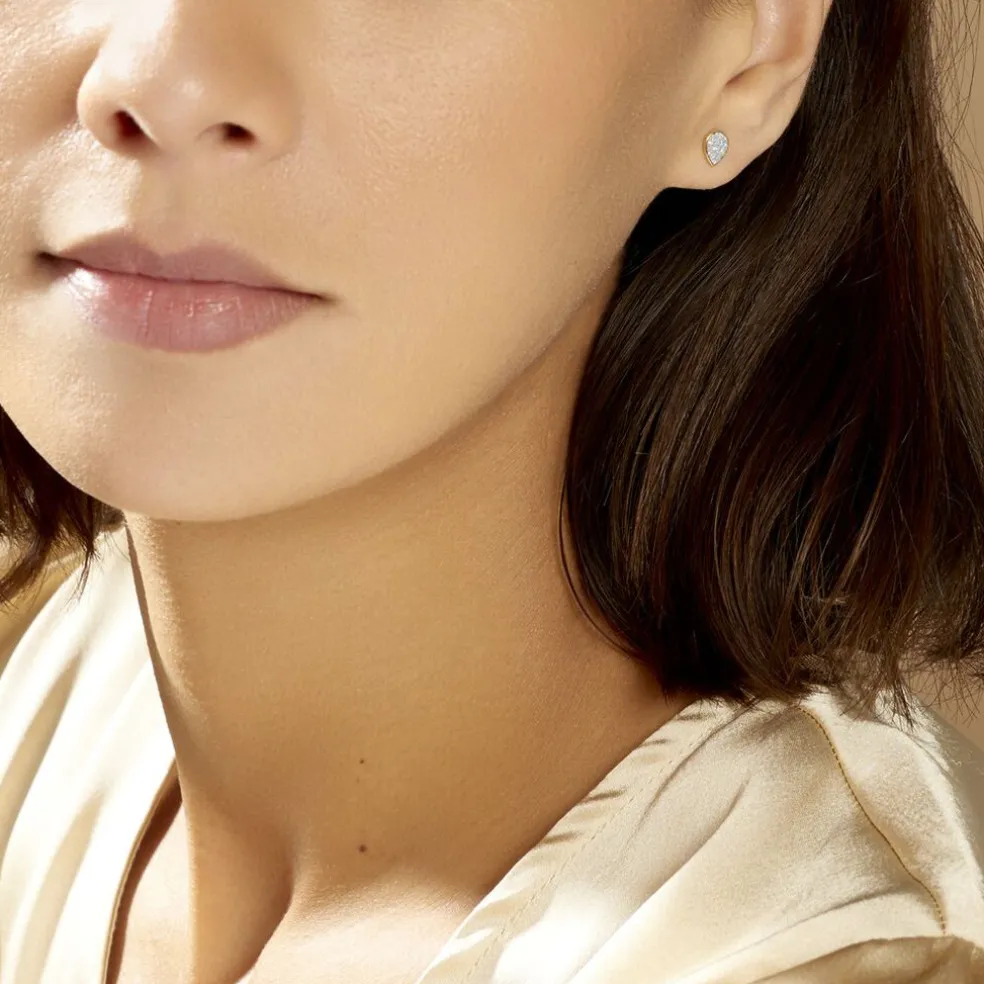 Boucles D'oreilles Puces Anitta Or Jaune