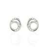 Boucles D'oreilles Puces Annea Argent Blanc Oxyde De Zirconium