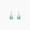 Boucles D'oreilles Puces Anesa Or Blanc Topaze