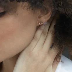 Boucles D'oreilles Puces Ajna Plaqué Or Jaune