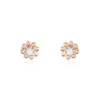 Boucles D'oreilles Puces Argent Rose Donella Oxyde De Zirconium