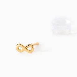 Boucles D'oreilles Puces Annie-francoise Infini Or Jaune